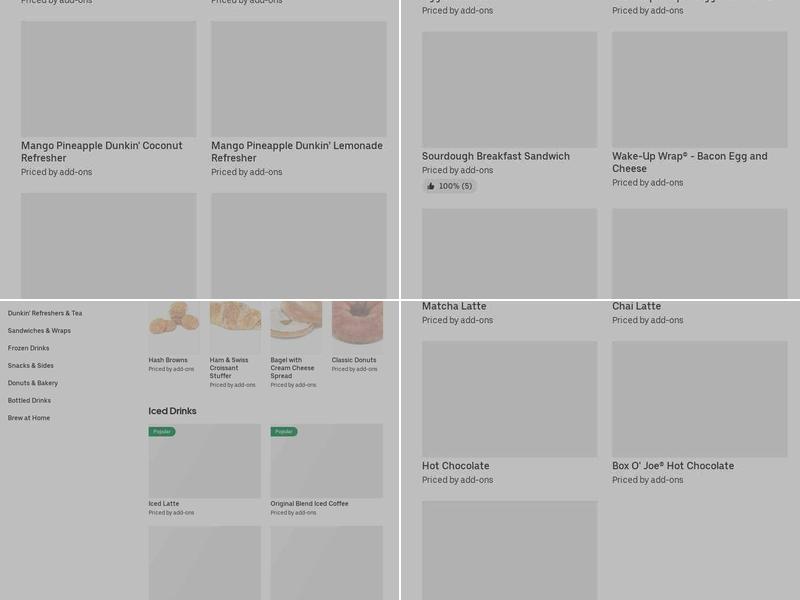 Dunkin' Menu