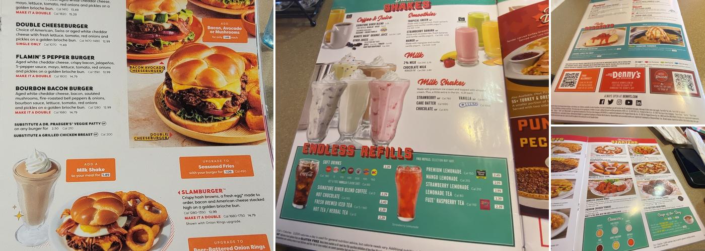 Denny's Restaurant Menu