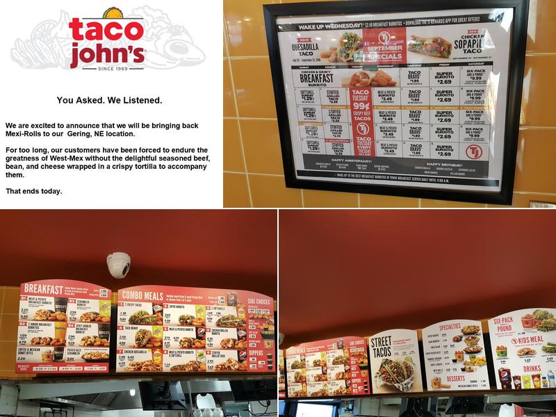 Taco John's Menu