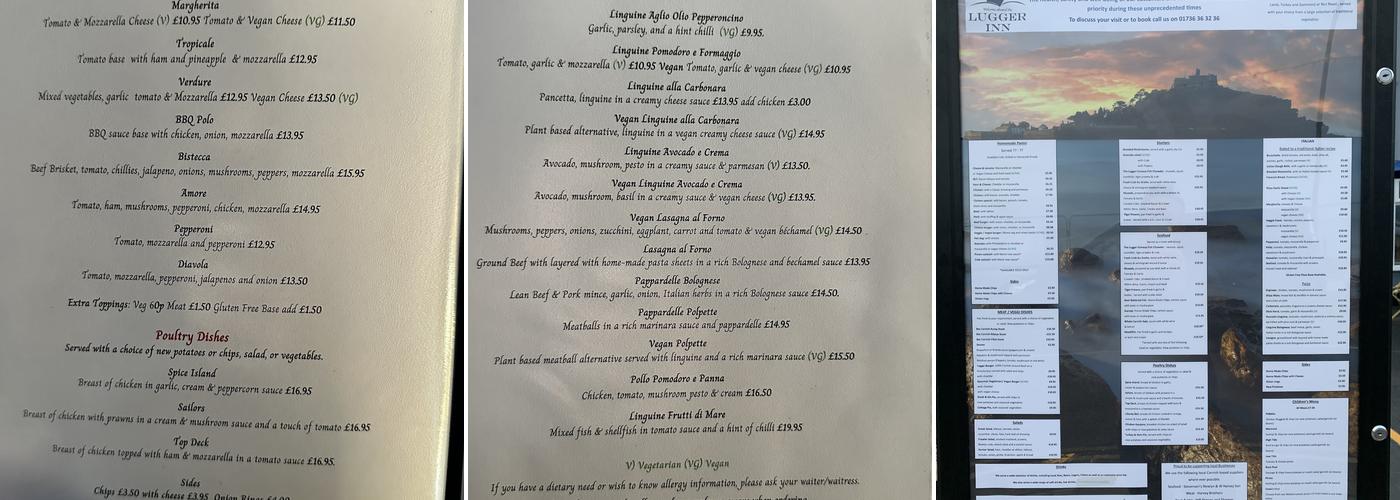 Wheelhouse Restaurant Menu