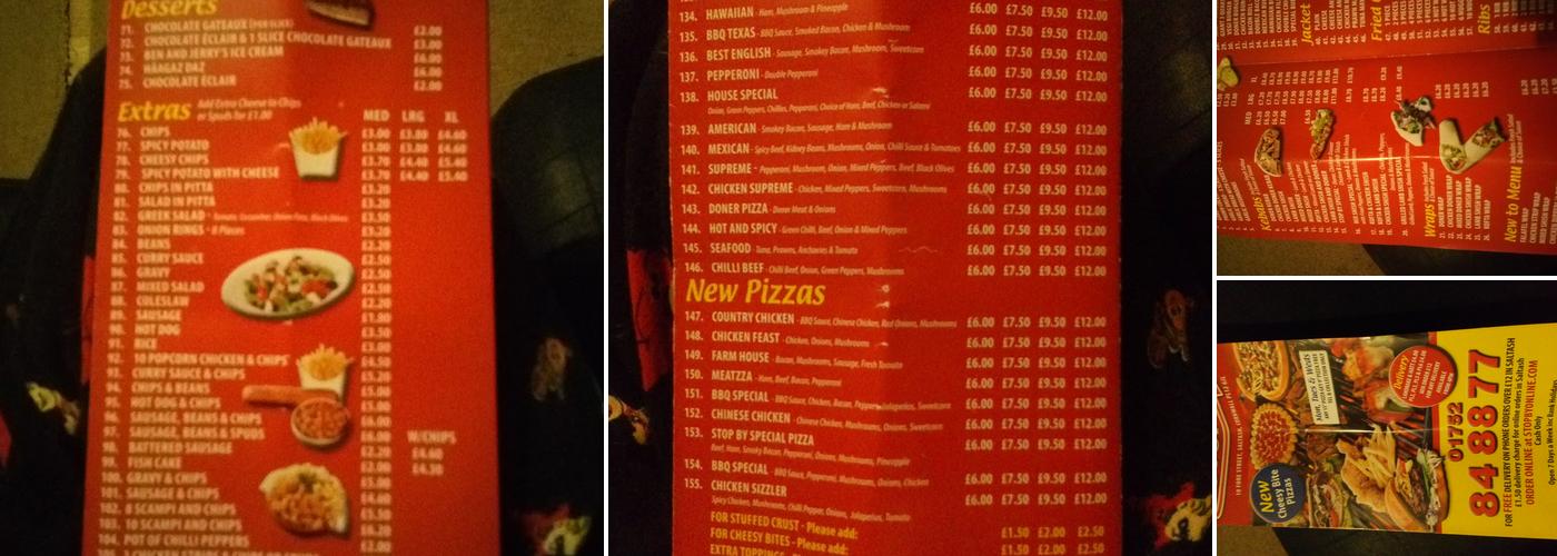 Stop By Saltash Grill Menu