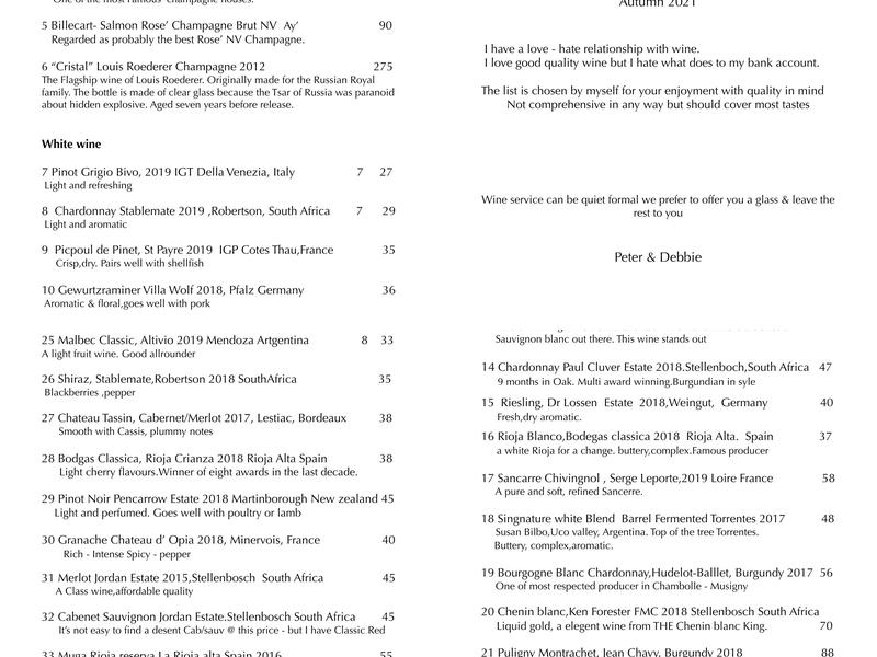 The Artillery Tower Menu