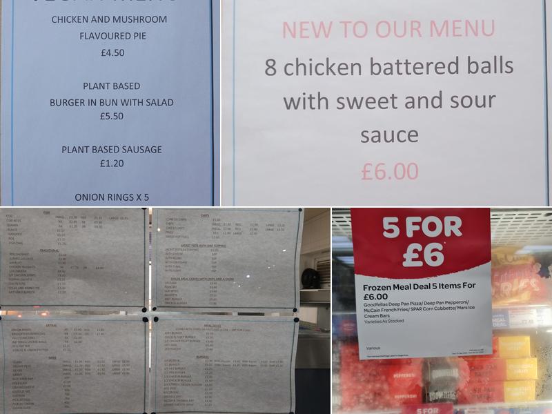 College Lane Fish Bar Menu