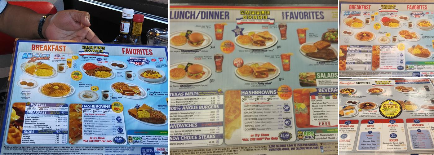 Waffle House Menu
