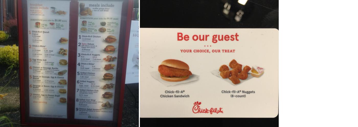Chick-fil-A Menu