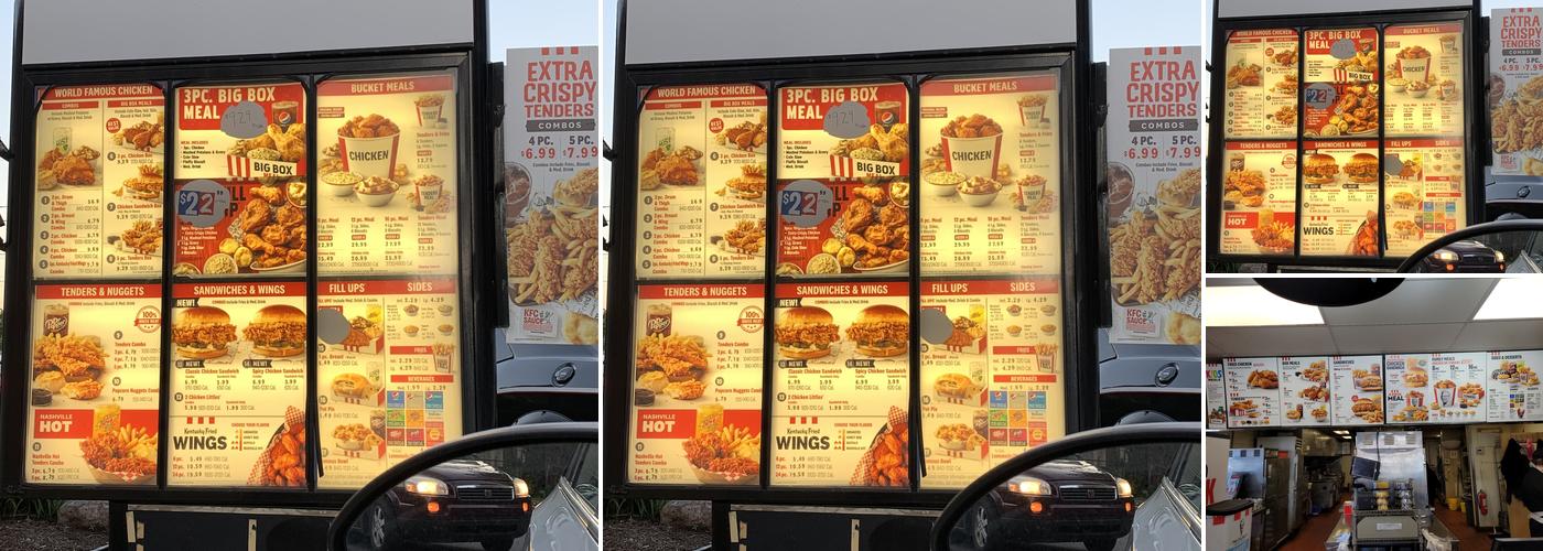 KFC Menu