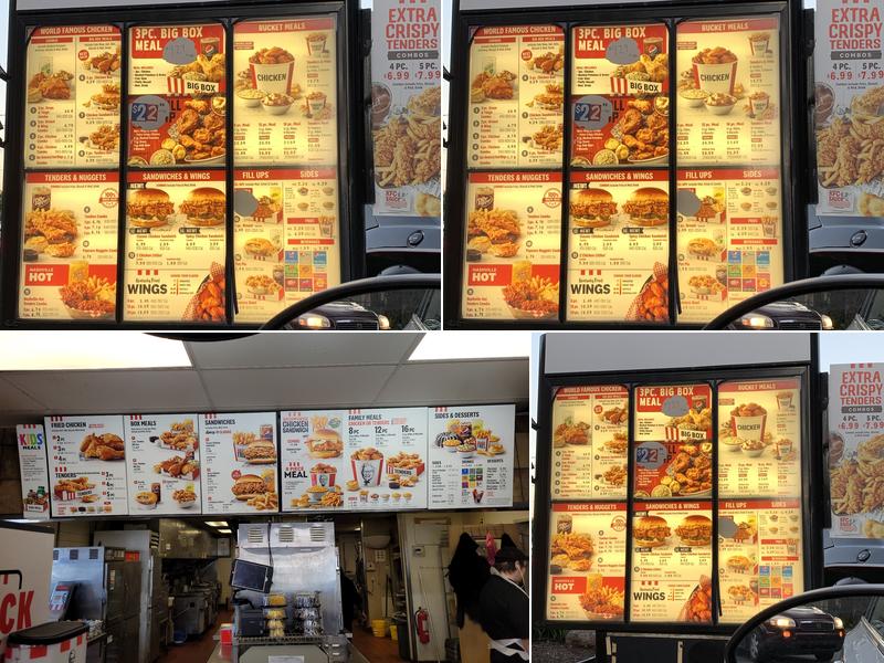 KFC Menu
