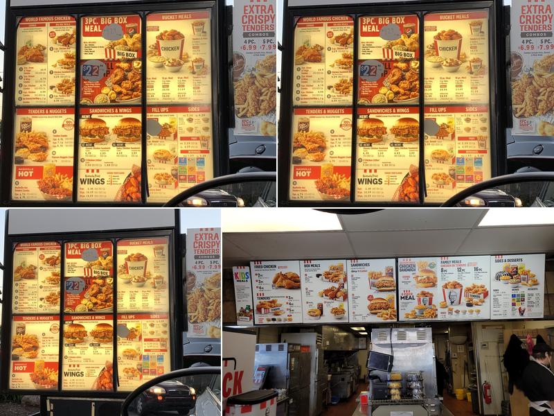 KFC Menu