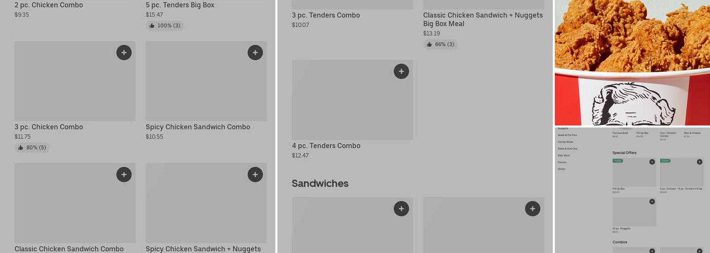 KFC Menu