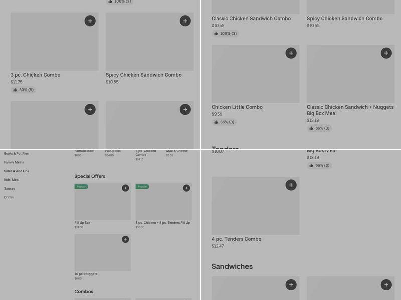 KFC Menu