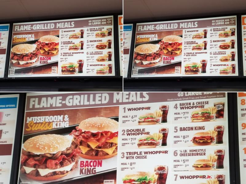 Burger King Menu