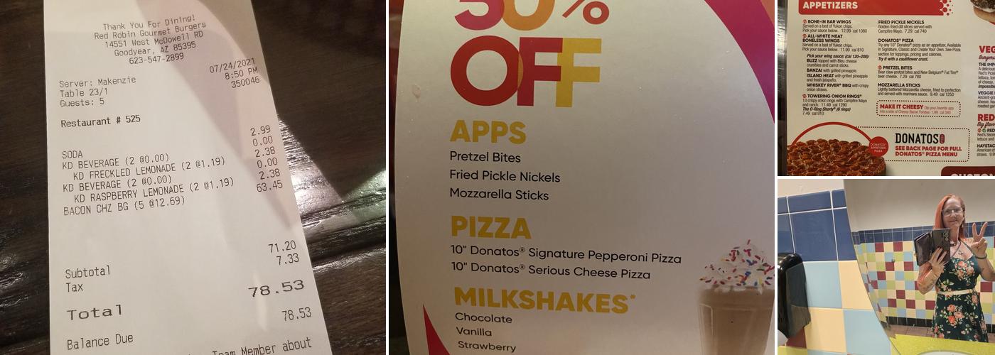 Red Robin Gourmet Burgers and Brews Menu