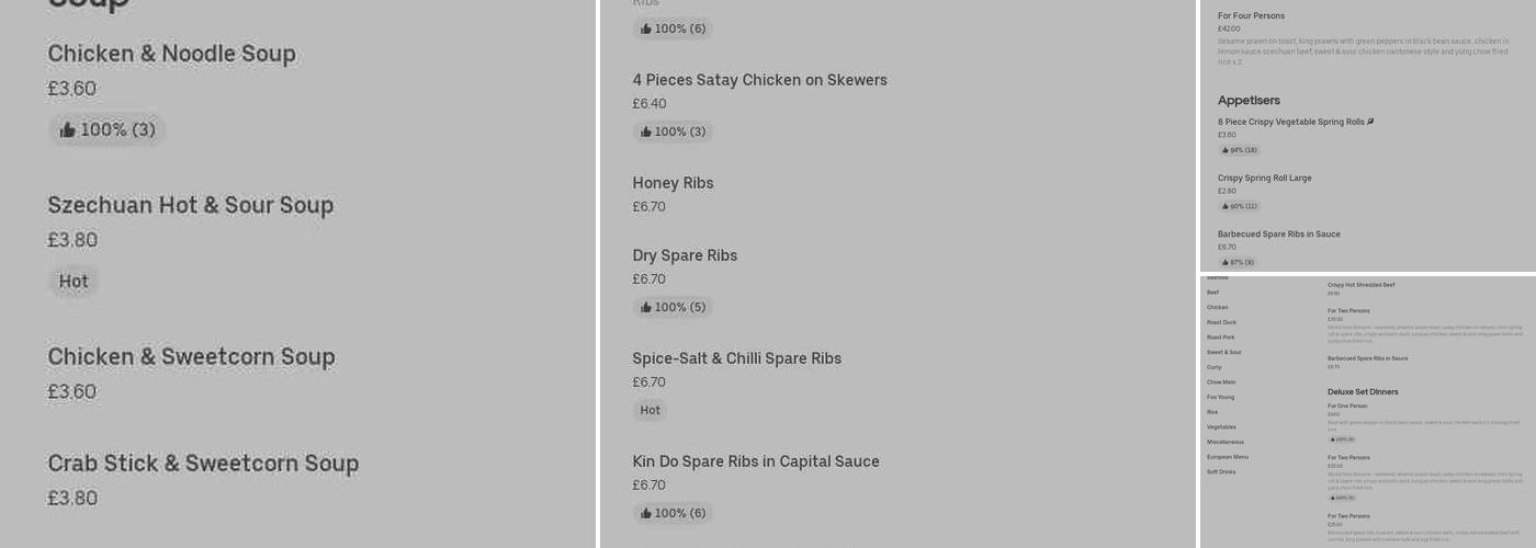 Blue Dragon Express Menu