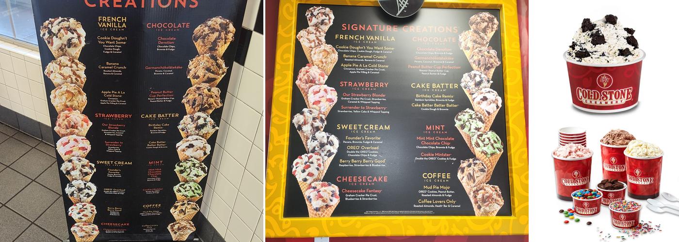 Cold Stone Creamery Menu