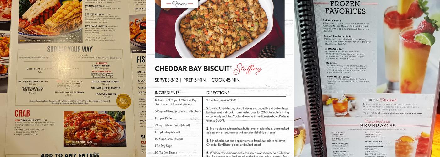 Red Lobster Menu