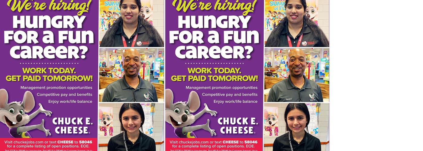 Chuck E. Cheese Menu
