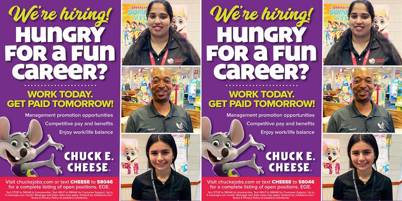 Chuck E. Cheese Menu