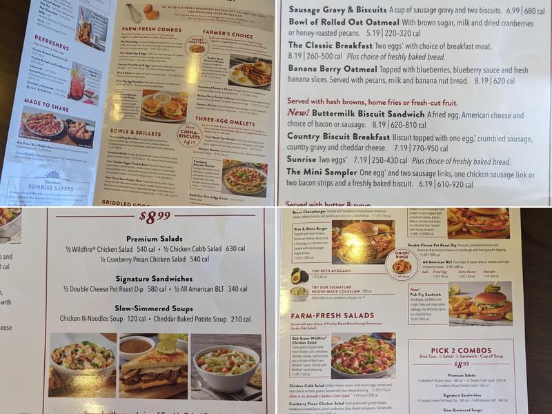 Bob Evans Menu
