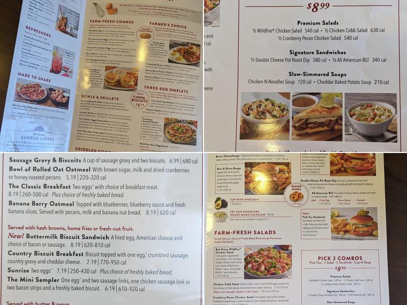 Bob Evans Menu