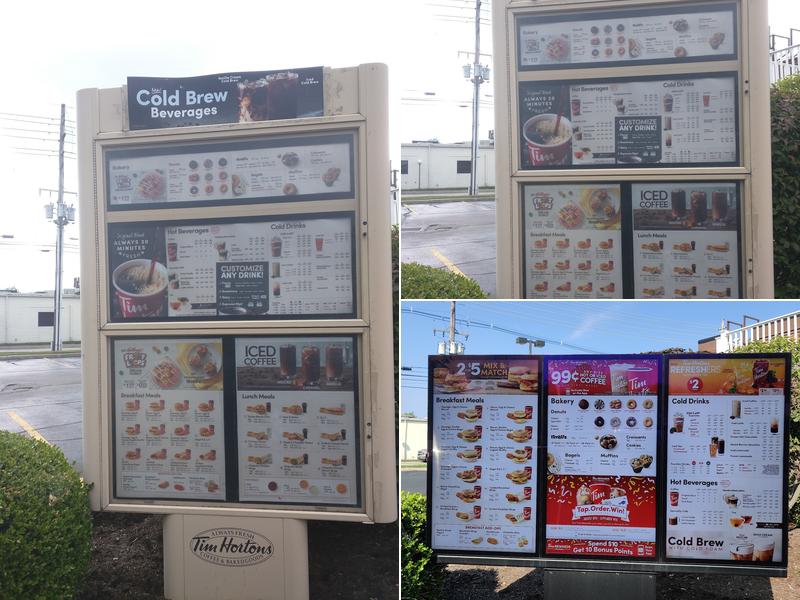 Tim Hortons Menu