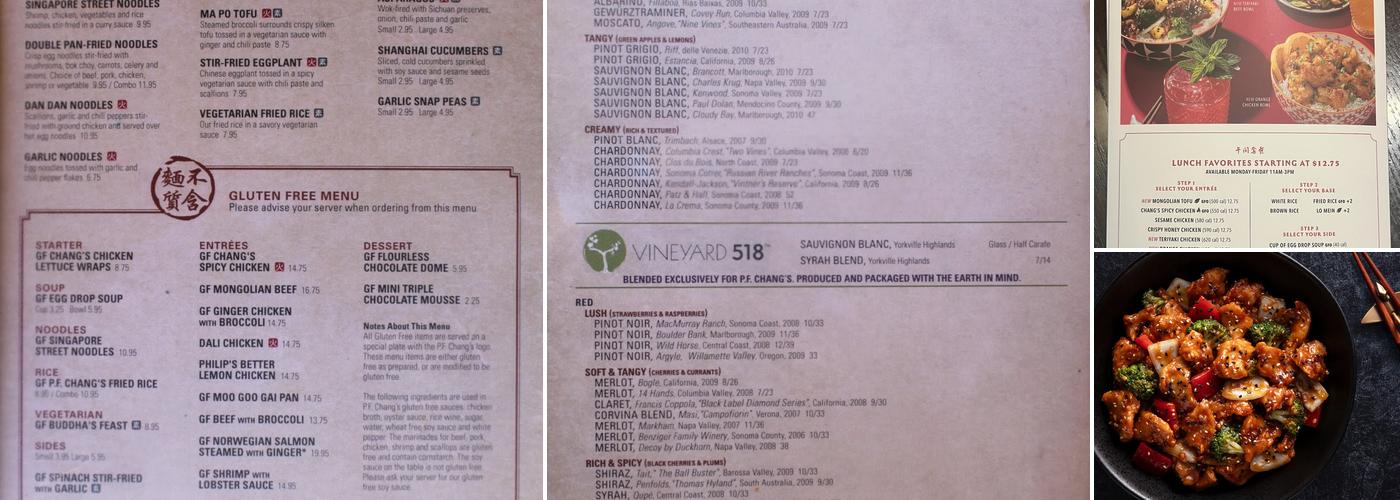 P.F. Chang's Menu