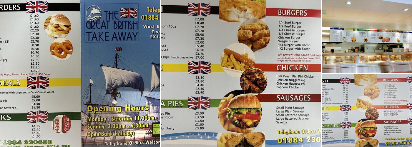 The Great British Takeaway Menu