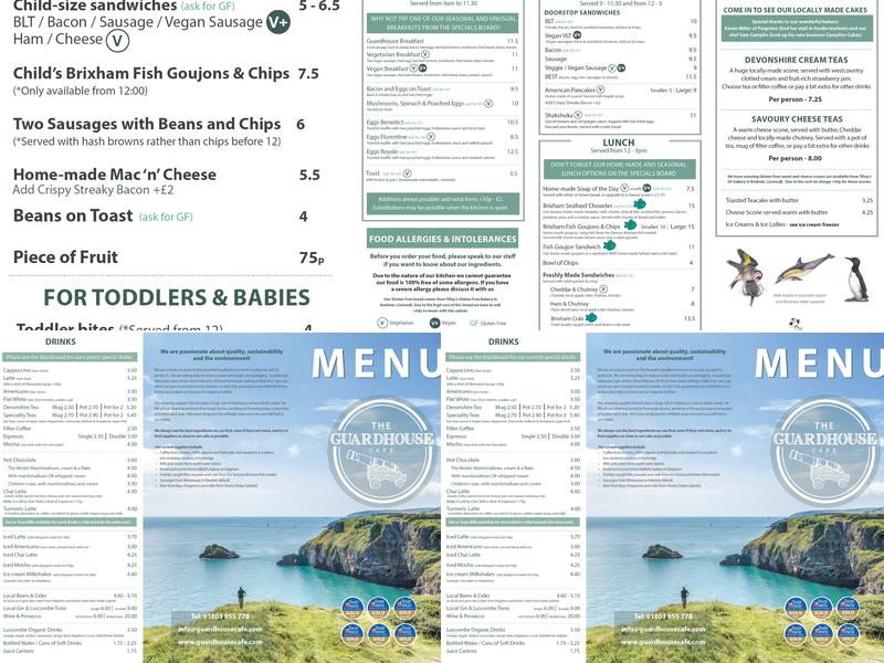 The Guardhouse Cafe Menu