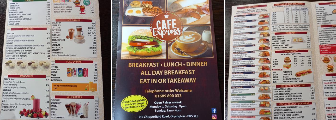 Station Cafe Express Menu