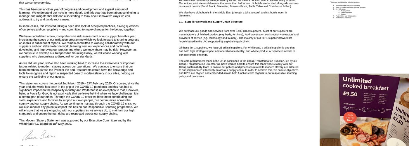 Premier Inn Haverfordwest (North/A40) hotel Menu