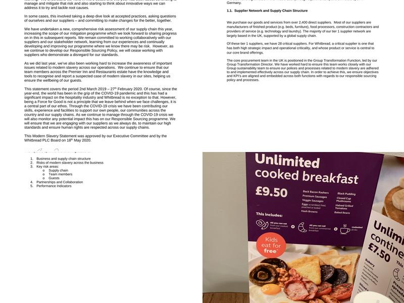 Premier Inn Haverfordwest (North/A40) hotel Menu