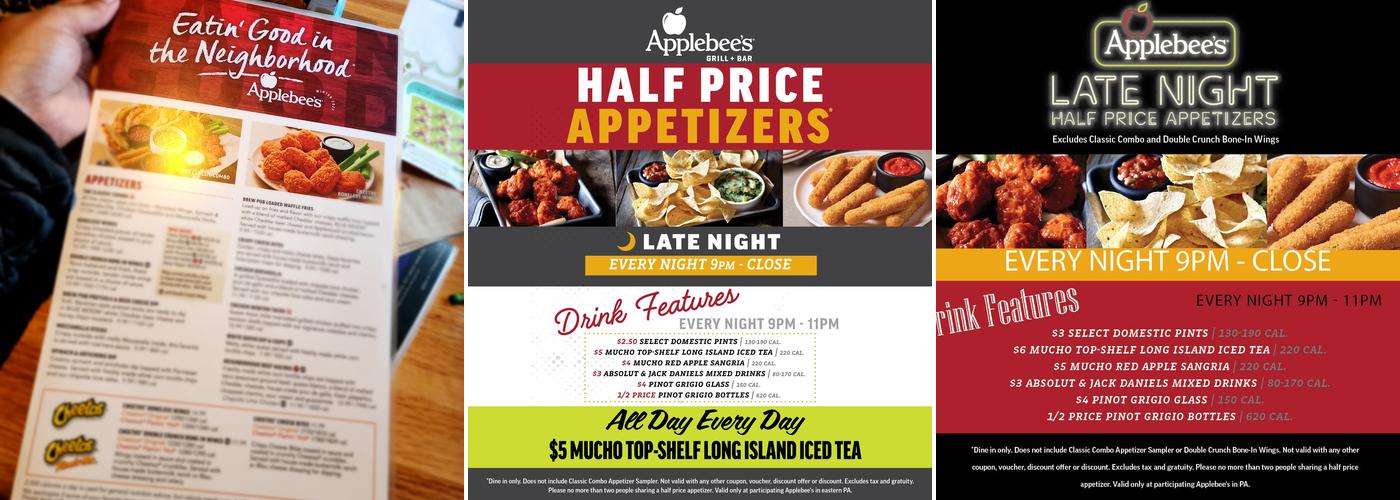 Applebee's Grill + Bar Menu