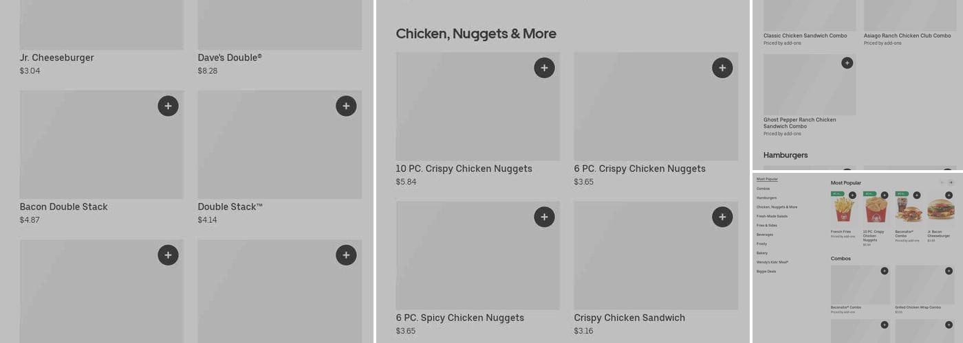 Wendy's Menu