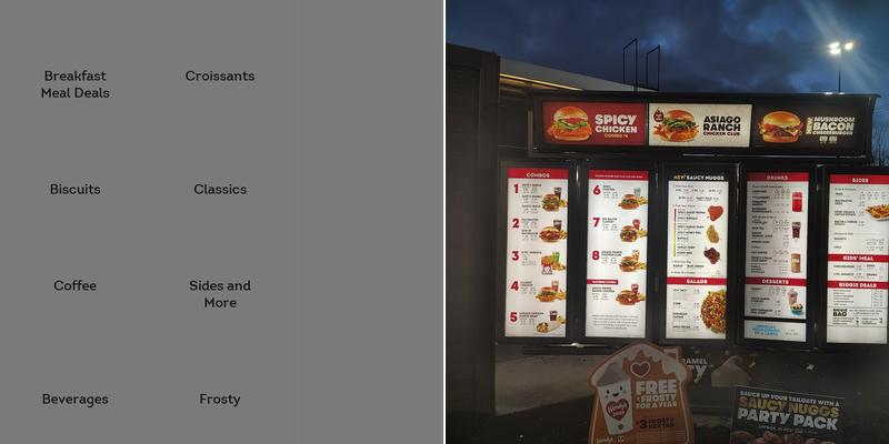 Wendy's Menu