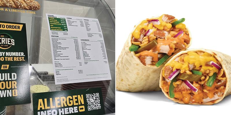 Subway Menu