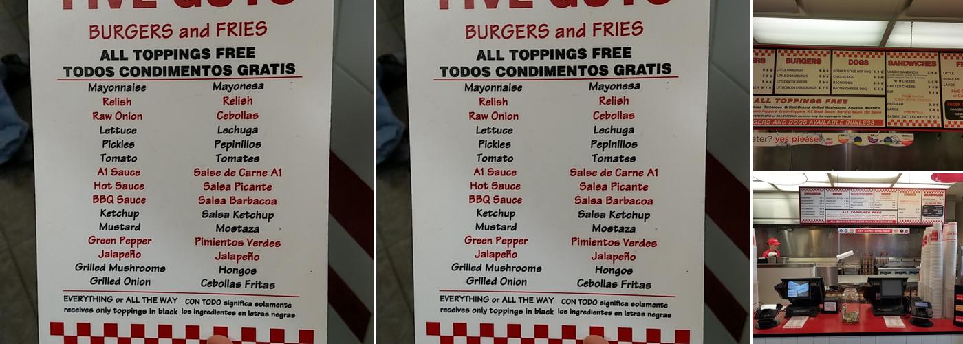 Five Guys Menu