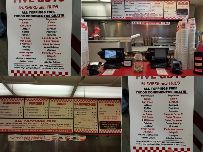 Five Guys Menu