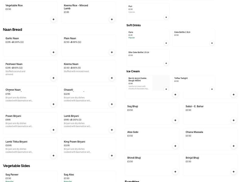 The Old Scotch Indian Menu