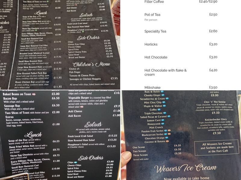 Fort Cafe Menu