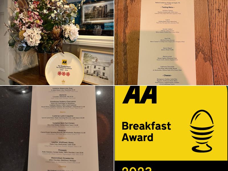 1863 Restaurant with Rooms Menu