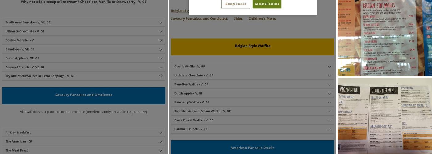 The Pancake House Menu