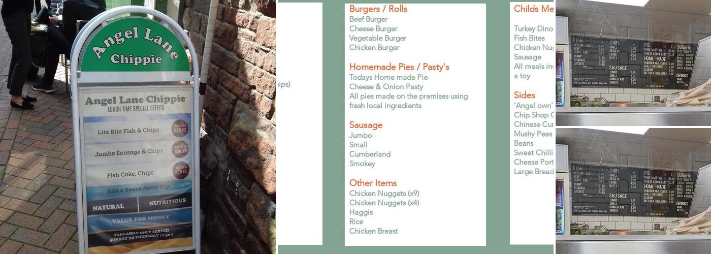 Angel Lane Chippie Menu