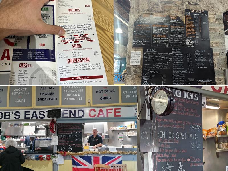 Bobs East End Cafe Menu