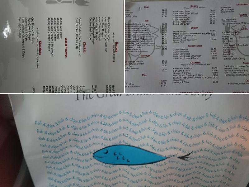 The Famous Chippie Menu