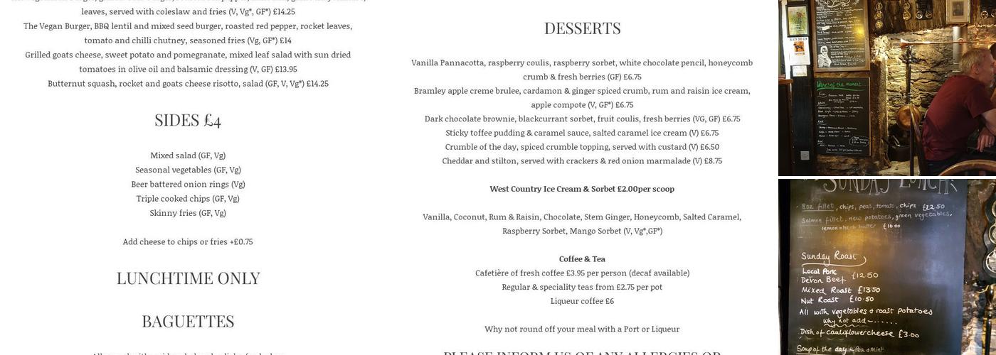 Drake Manor Inn Menu