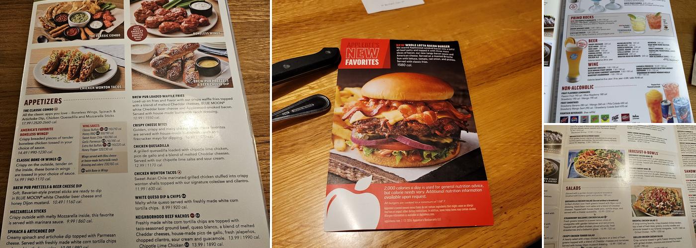 Applebee's Grill + Bar Menu