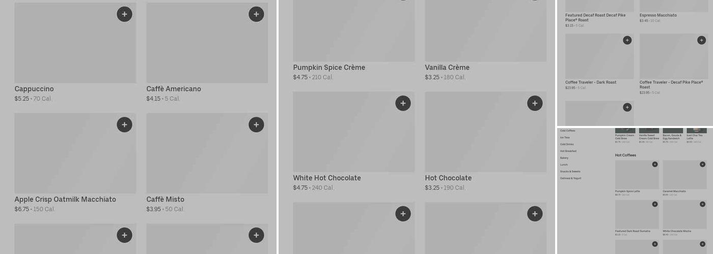 Starbucks Menu