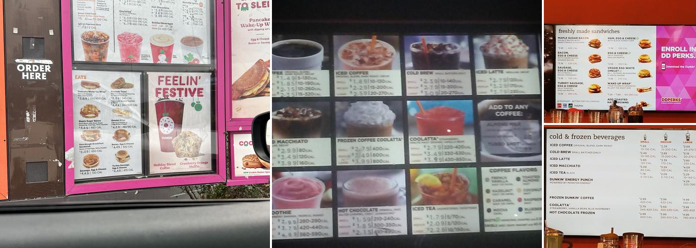 Dunkin' Menu