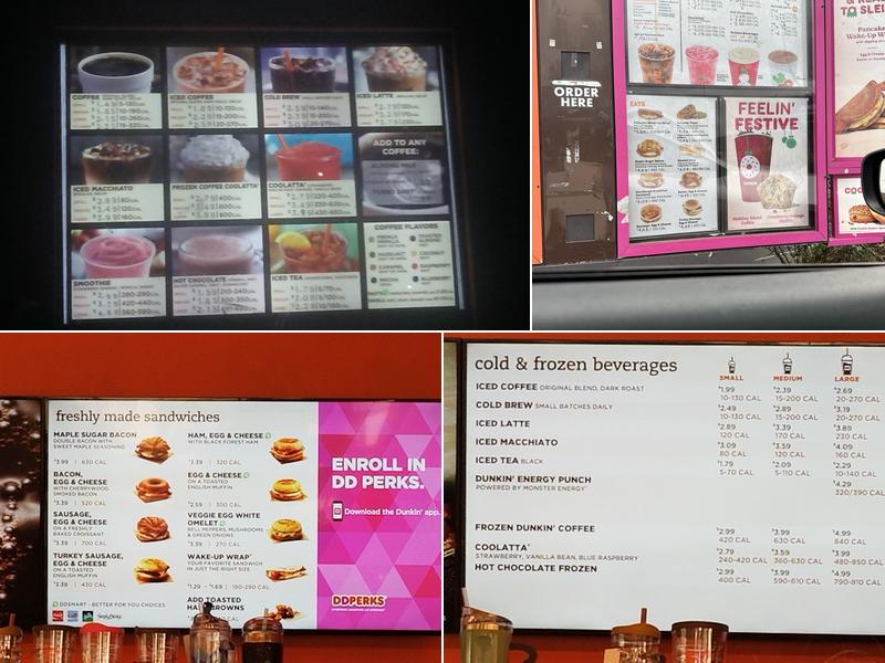 Dunkin' Menu