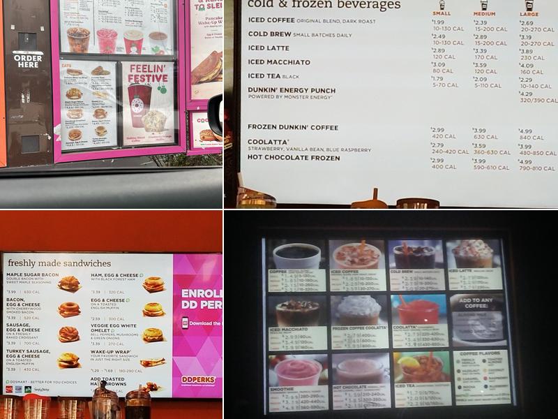 Dunkin' Menu