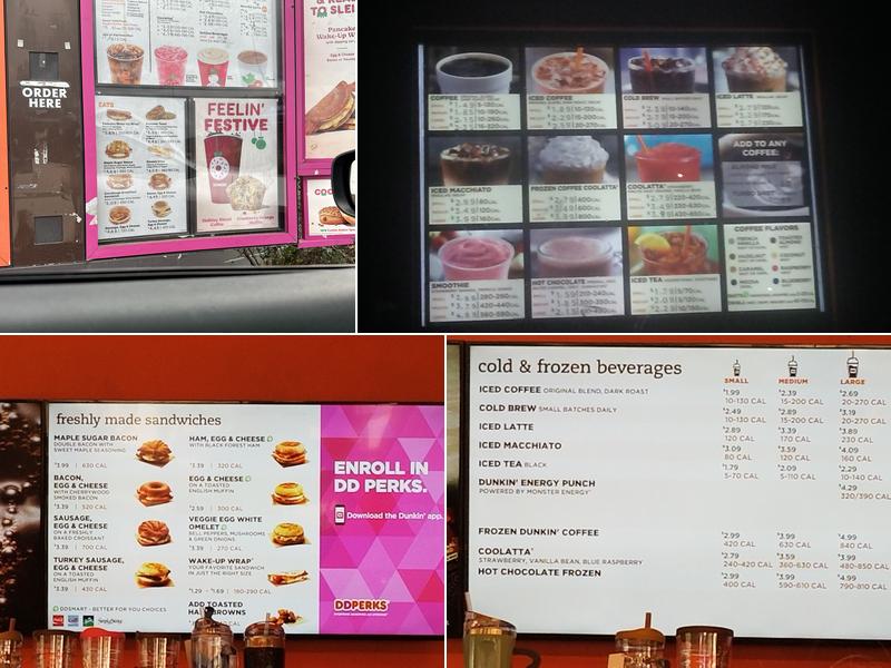 Dunkin' Menu